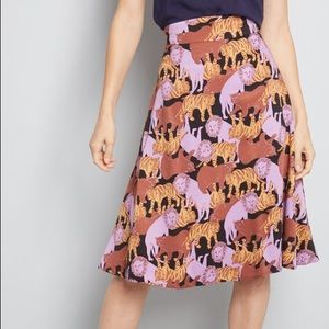 ModCloth lion skirt 4x